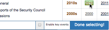 Using the Select popup feature